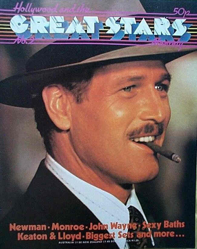 HOLLYWOOD AND THE GREAT STARS magazine side cover Issue 2  1975