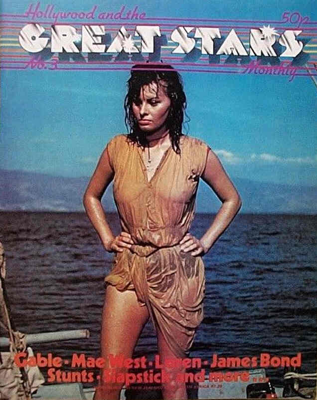 HOLLYWOOD AND THE GREAT STARS magazine side cover Issue 3  1975