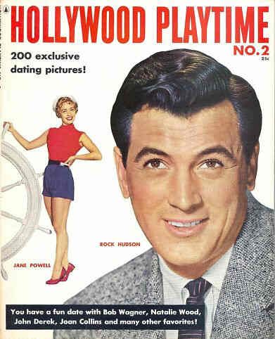 HOLLYWOOD PLAYTIME magazine side cover Issue 2  1956