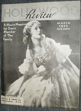 HOLLYWOOD REVIEW magazine side cover March 1935