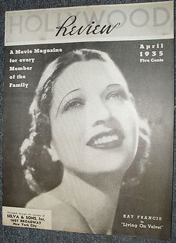 HOLLYWOOD REVIEW magazine side cover April 1935
