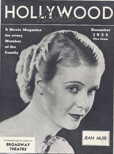 HOLLYWOOD REVIEW magazine side cover December 1935