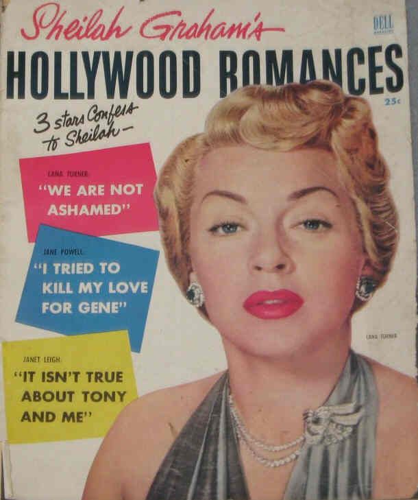 SHEILAH GRAHAMS HOLLYWOOD ROMANCES magazine side cover Issue 3  1953