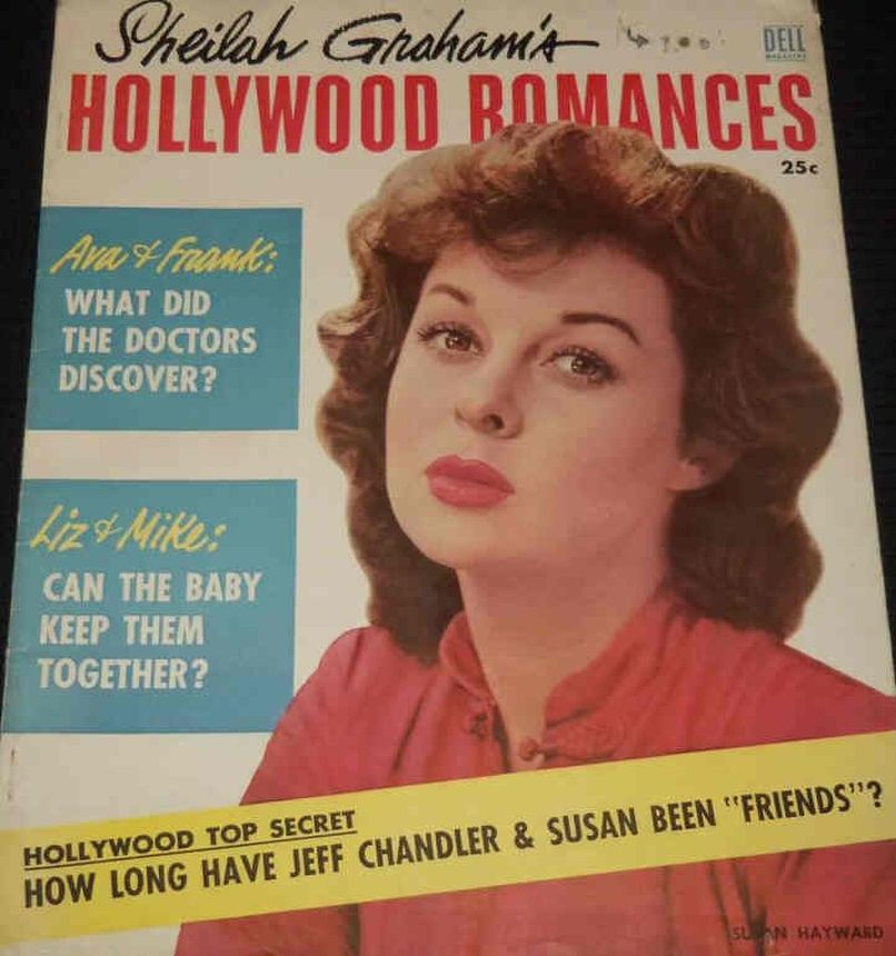 SHEILAH GRAHAMS HOLLYWOOD ROMANCES magazine side cover Issue 5  1954