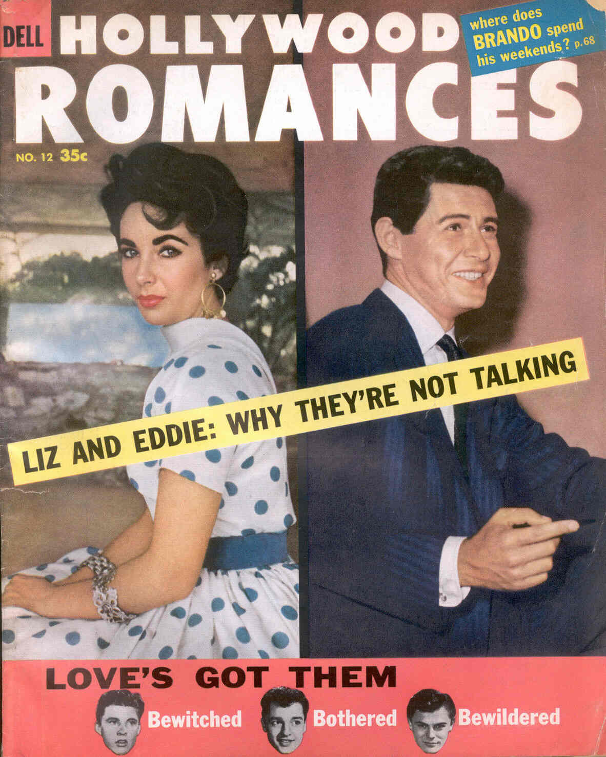 SHEILAH GRAHAMS HOLLYWOOD ROMANCES magazine side cover Issue 12  1959