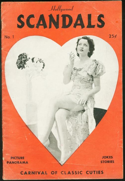 HOLLYWOOD SCANDALS magazine side cover Issue 1  1941