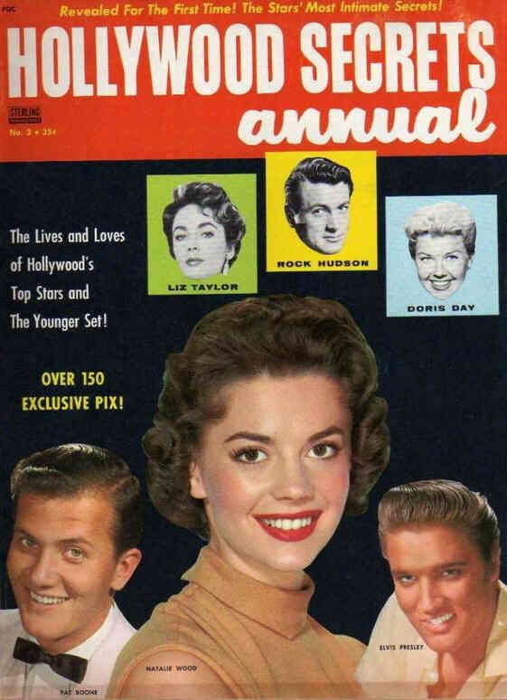 HOLLYWOOD SECRETS ANNUAL magazine side cover Issue 3  1957
