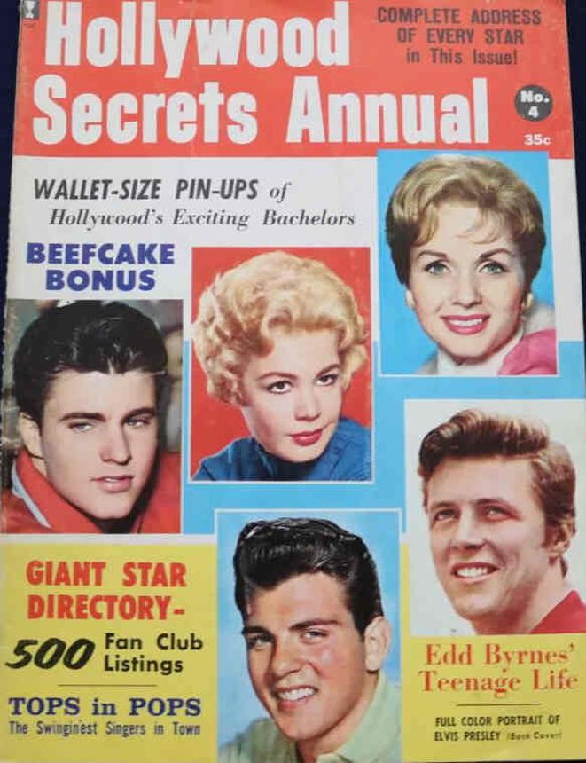 HOLLYWOOD SECRETS ANNUAL magazine side cover Issue 4  1959