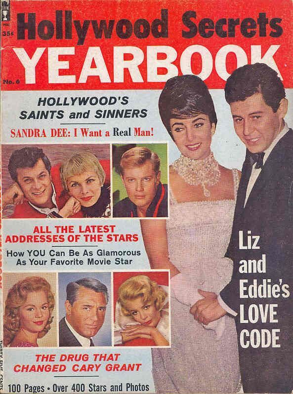 HOLLYWOOD SECRETS YEARBOOK magazine side cover Issue 6  1960