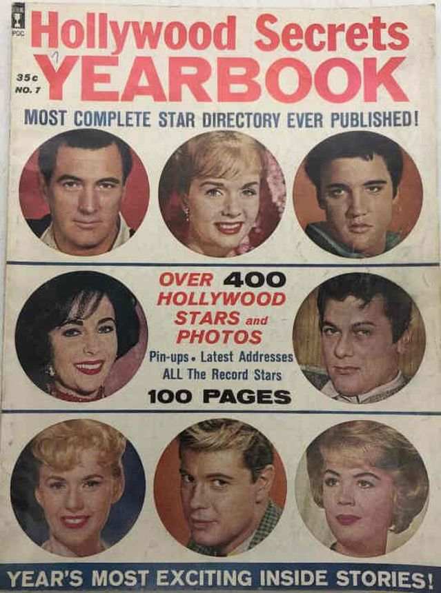 HOLLYWOOD SECRETS YEARBOOK magazine side cover Issue 7  1961