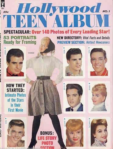 HOLLYWOOD TEEN ALBUM magazine side cover Issue 1  1962