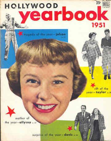 SHEILAH GRAHAMS HOLLYWOOD YEARBOOK magazine side cover Issue 2  1951