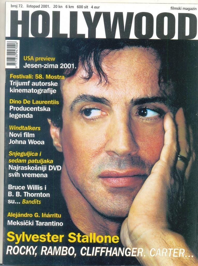 HOLLYWOOD (Cro) magazine side cover Issue 72 October 2001