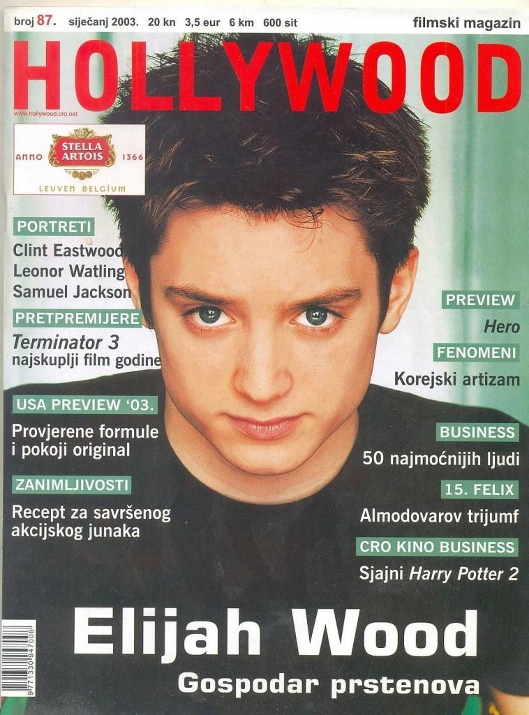 HOLLYWOOD (Cro) magazine side cover Issue 87 January 2003