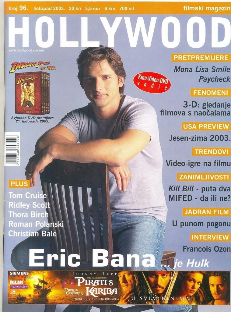 HOLLYWOOD (Cro) magazine side cover Issue 96 October 2003