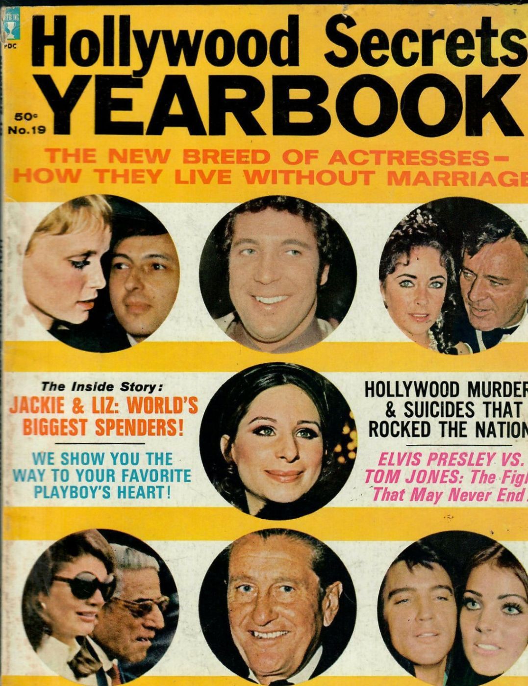 HOLLYWOOD SECRETS YEARBOOK magazine side cover Issue 19   1970