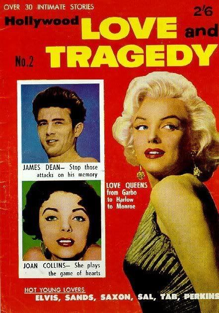 HOLLYWOOD LOVE AND TRAGEDY (AUSTRALIA) magazine side cover Issue 2  1957