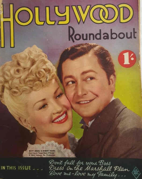 HOLLYWOOD ROUNDABOUT magazine side cover   1943