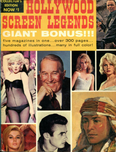 SCREEN LEGENDS magazine side cover  December 1965