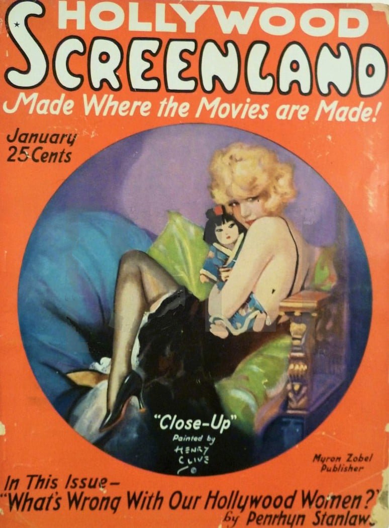 HOLLYWOOD SCREENLAND magazine side cover   