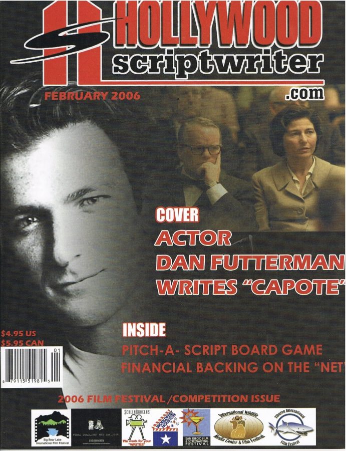 HOLLYWOOD SCRIPTWRITER magazine side cover February 2006
