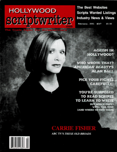 HOLLYWOOD SCRIPTWRITER magazine side cover  February 2001