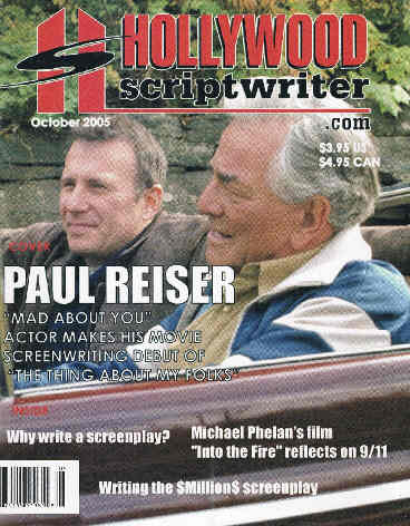 HOLLYWOOD SCRIPTWRITER magazine side cover October 2005