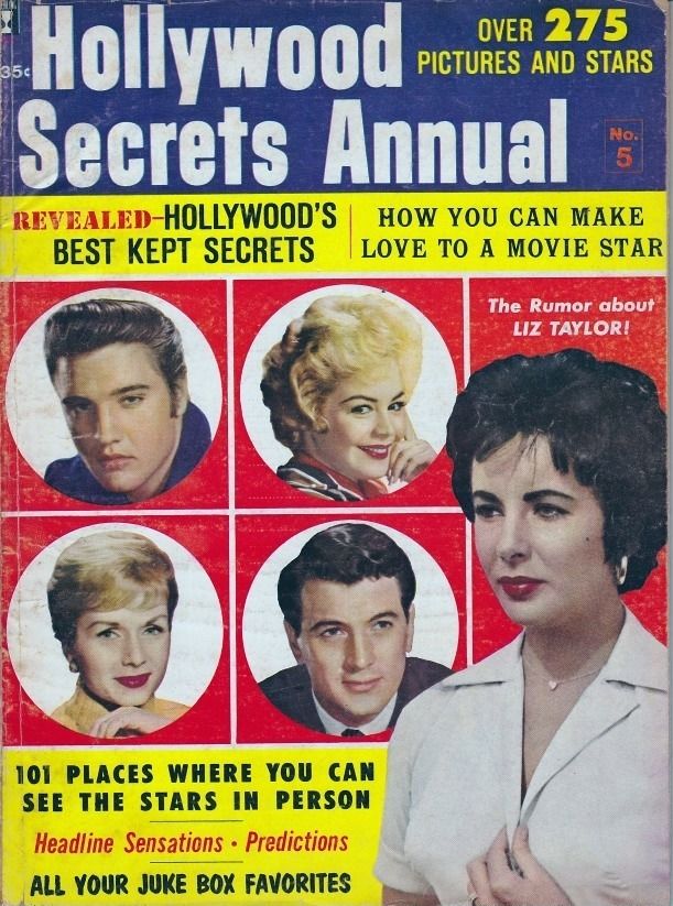 HOLLYWOOD SECRETS ANNUAL magazine side cover Issue 5  1960
