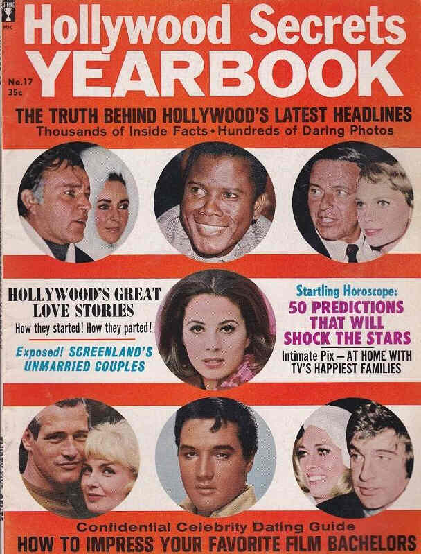 HOLLYWOOD SECRETS YEARBOOK magazine side cover Issue 17  1968