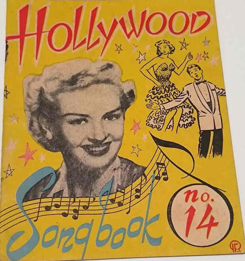 HOLLYWOOD SONGBOOK magazine side cover Issue 14  March 1955