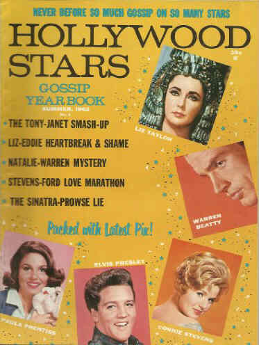 HOLLYWOOD STARS GOSSIP YEARBOOK magazine side cover Issue 3 Summer 1962