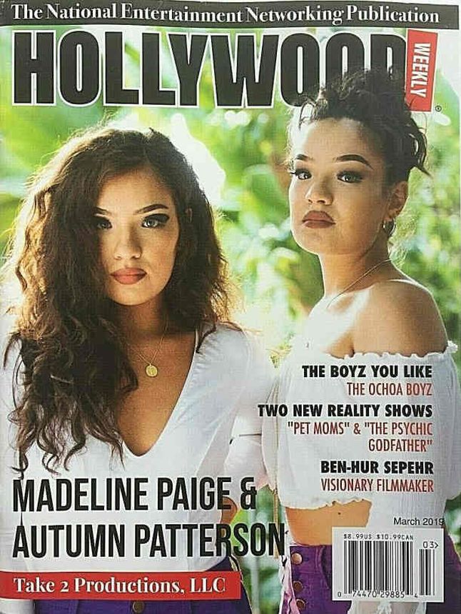 HOLLYWOOD WEEKLY magazine side cover  March 2019