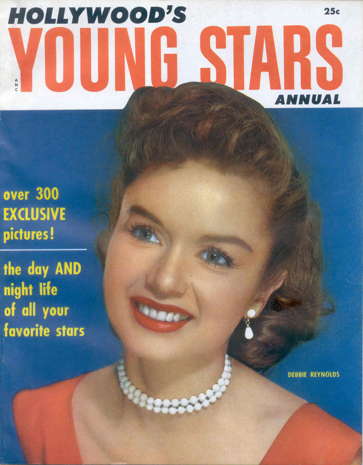 HOLLYWOODS YOUNG STARS ANNUAL magazine side cover Issue 1  Vol 1 # 1  1955
