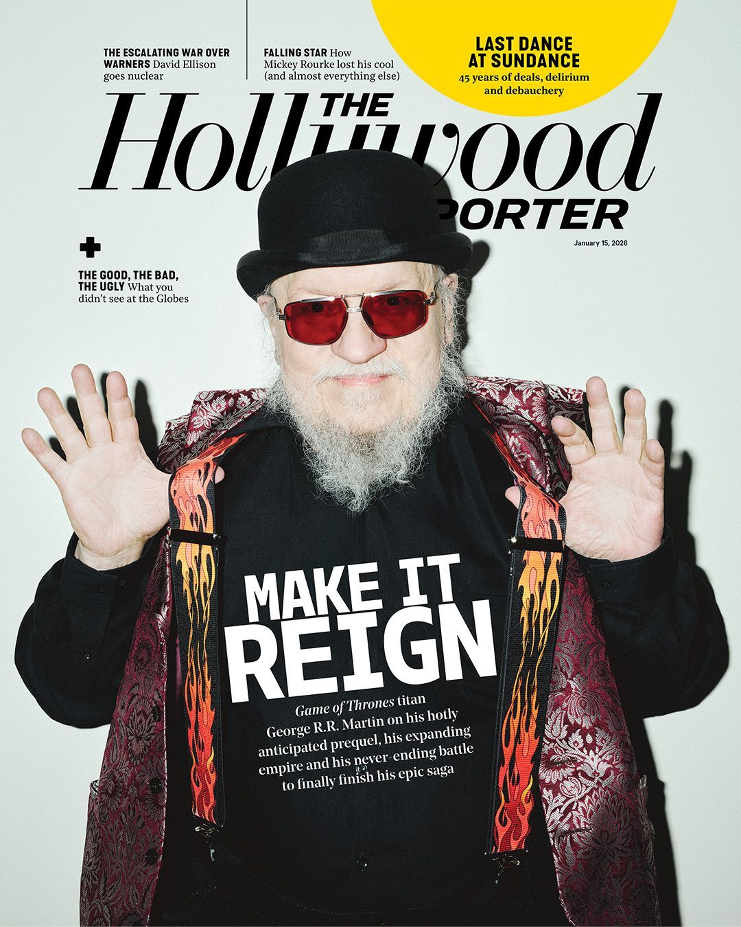 HOLLYWOOD REPORTER | THE magazine side cover 15 January 2026