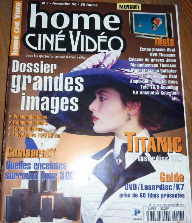 HOME CINE DVD magazine side cover Issue 7  November 1998