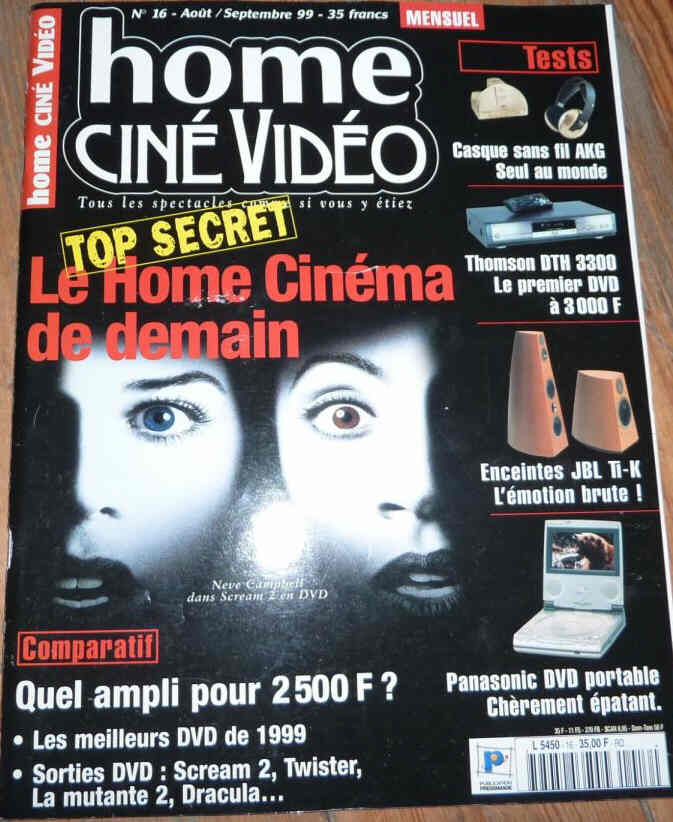 HOME CINE DVD magazine side cover Issue 16  August/September 1999