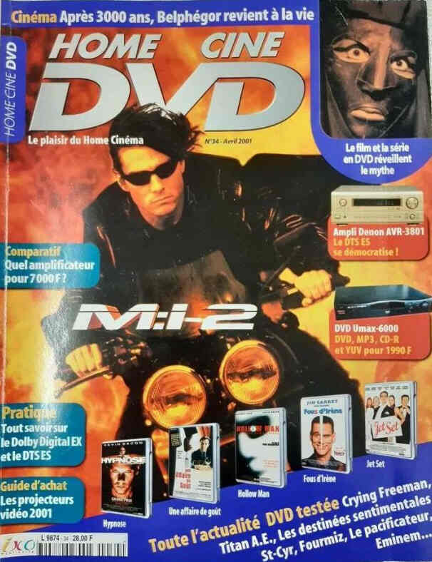 HOME CINE DVD magazine side cover Issue 34  April 2001