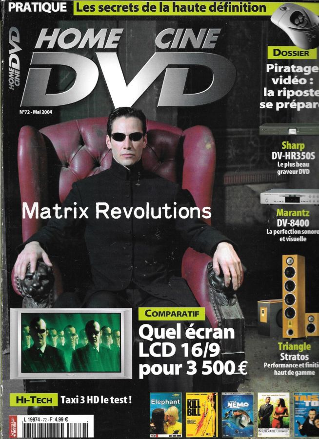 HOME CINE DVD magazine side cover Issue 72  May 2004