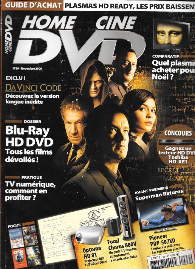 HOME CINE DVD magazine side cover Issue 99  November 2006