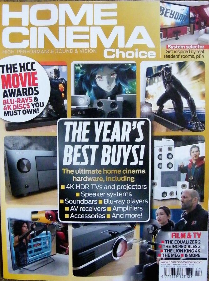 HOME CINEMA CHOICE magazine side cover Issue 294  January 2019