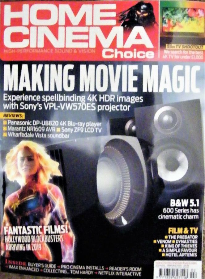 HOME CINEMA CHOICE magazine side cover Issue 295  February 2019