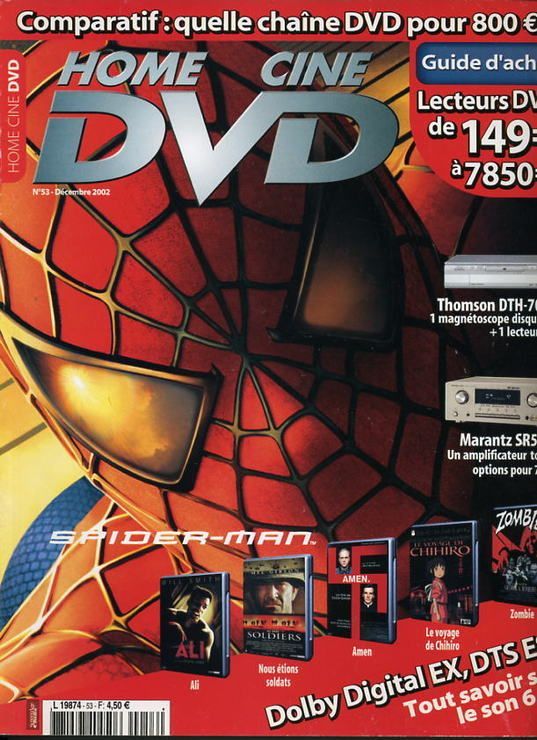 HOME CINE DVD magazine side cover Issue 53 December 2002