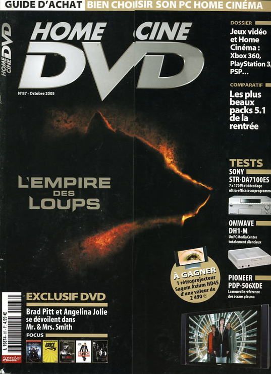 HOME CINE DVD magazine side cover Issue 87 October 2005