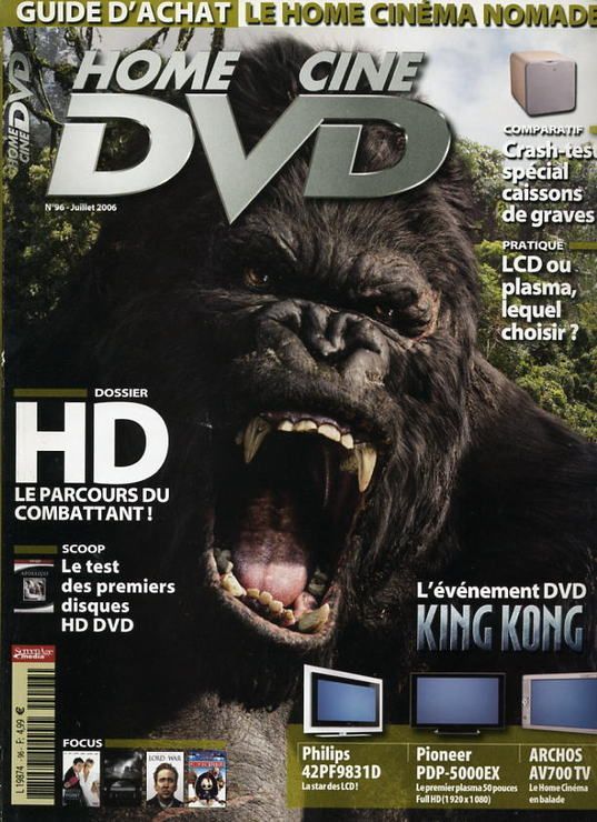 HOME CINE DVD magazine side cover Issue 96 July 2006