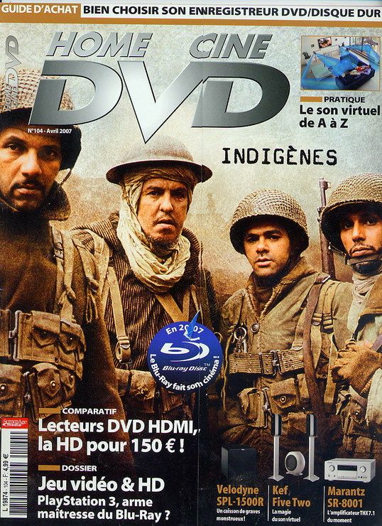 HOME CINE DVD magazine side cover Issue 104 April 2007