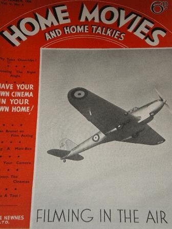 HOME MOVIES AND HOME TALKIES magazine side cover September 1936