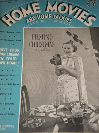 HOME MOVIES AND HOME TALKIES magazine side cover December 1936