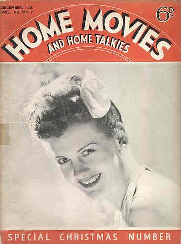 HOME MOVIES AND HOME TALKIES magazine side cover  Vol 7 # 7 December 1938