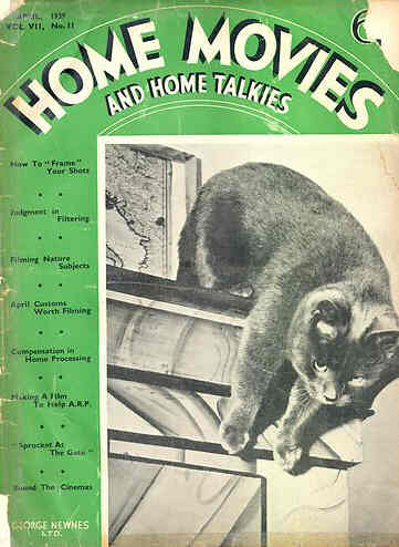 HOME MOVIES AND HOME TALKIES magazine side cover  Vol 7 # 11 April 1939