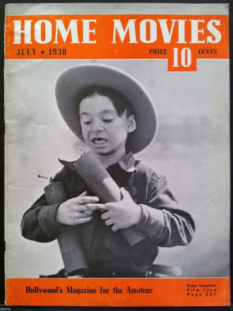 HOME MOVIES magazine side cover July 1938